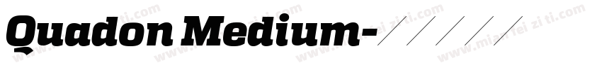 Quadon Medium字体转换